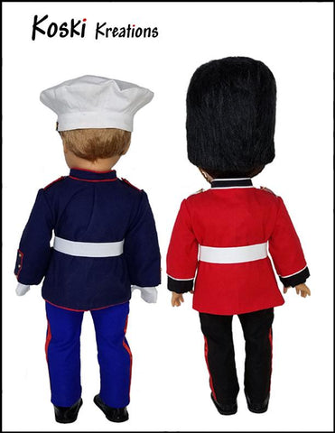 Koski Kreations 18 Inch Modern Military Prep School Uniform 18" Doll Clothes Pattern Pixie Faire