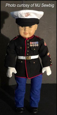 Koski Kreations 18 Inch Modern Military Prep School Uniform 18" Doll Clothes Pattern Pixie Faire