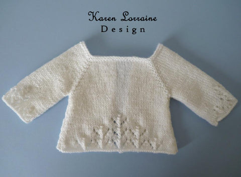 Karen Lorraine Design Knitting Luxe Cardigan Knitting Pattern For 18" Dolls Pixie Faire