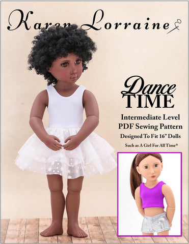 Karen Lorraine Design A Girl For All Time Dance Time Pattern For A Girl For All Time Dolls Pixie Faire