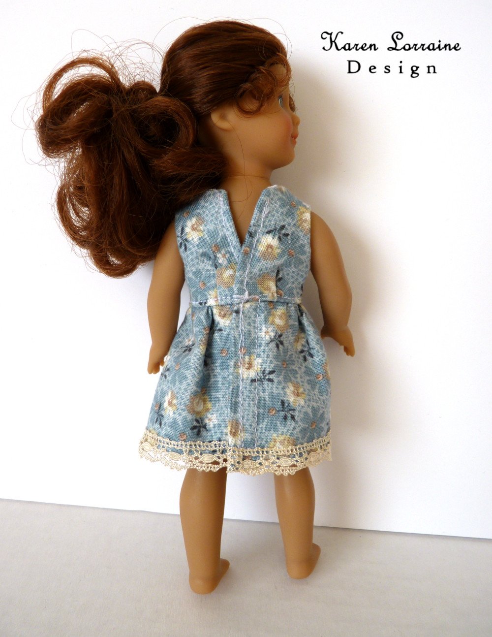 Karen Lorraine Design Mini Melrose Dress for 6" Mini Dolls Pixie Faire