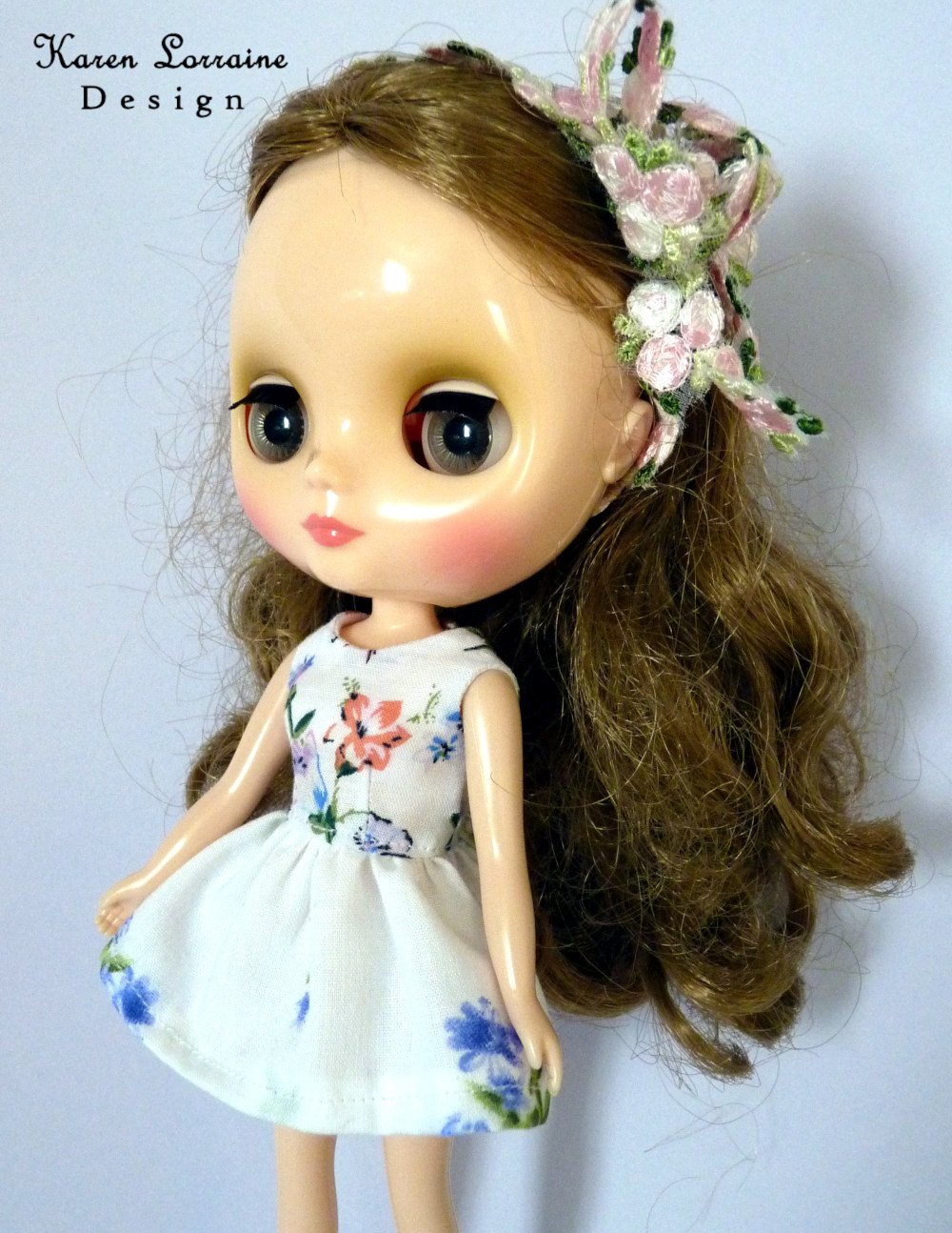 Karen Lorraine Design Blythe/Pullip Melrose Dress for Middie Blythe and Pullip Dal Dolls Pixie Faire
