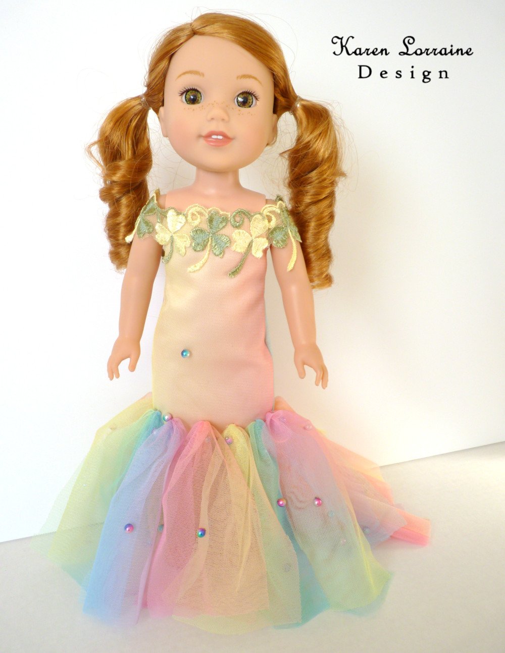 Karen Lorraine Design WellieWishers Iris Dress 13-14.5 Inch Doll Clothes Pattern Pixie Faire