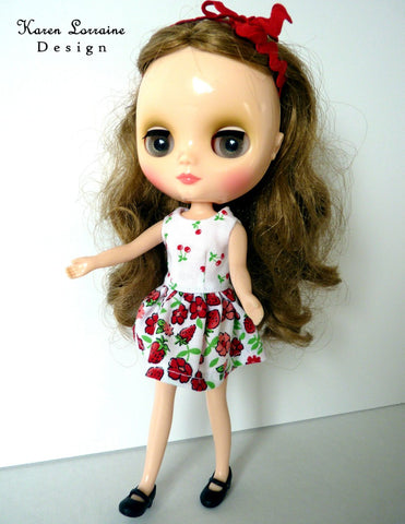 Karen Lorraine Design Blythe/Pullip Melrose Dress for Middie Blythe and Pullip Dal Dolls Pixie Faire