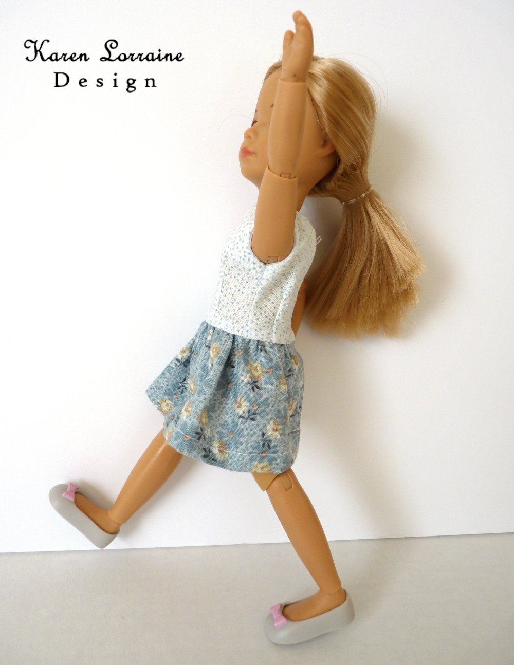 Karen Lorraine Design Kruselings Melrose Dress for 9" Kruselings Dolls Pixie Faire