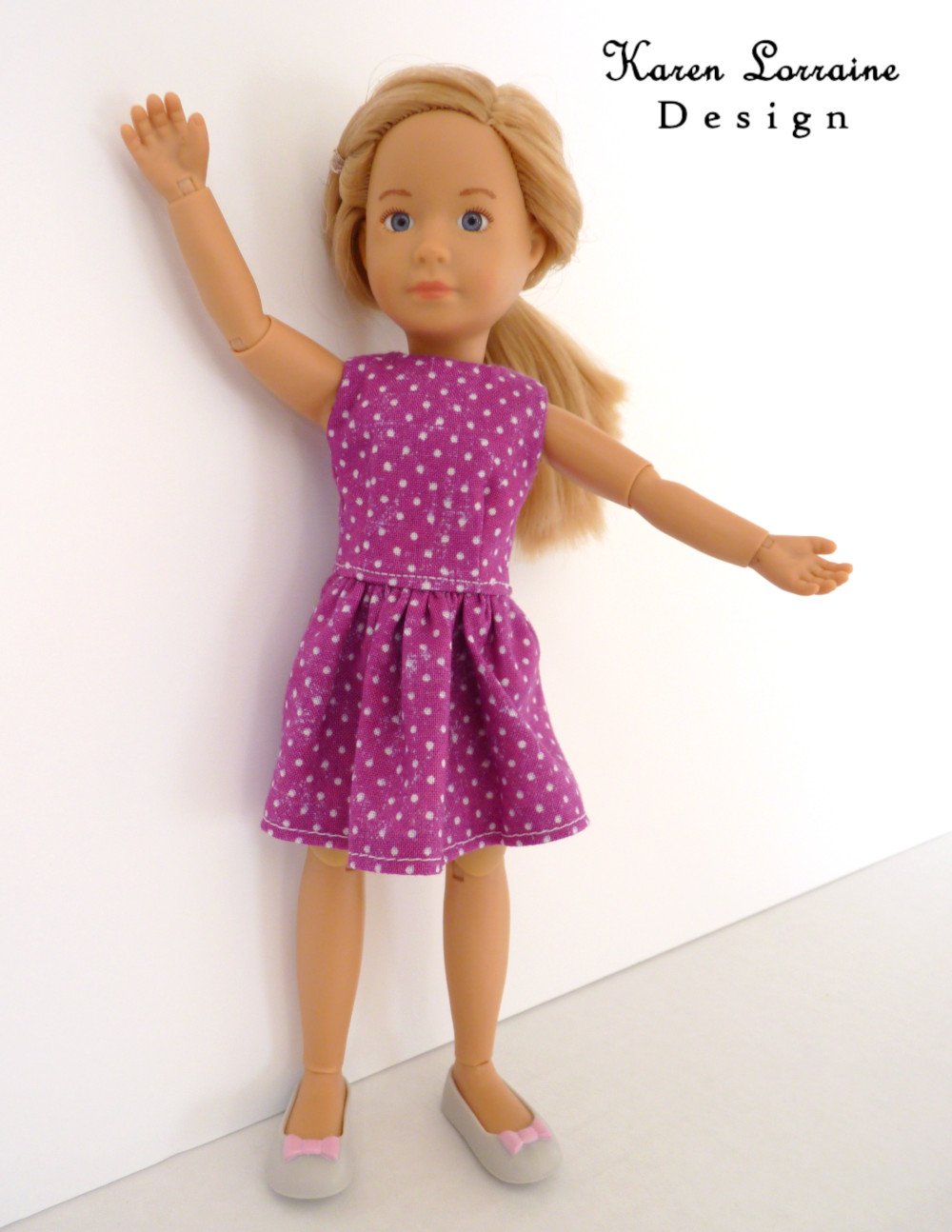 Karen Lorraine Design Kruselings Melrose Dress for 9" Kruselings Dolls Pixie Faire