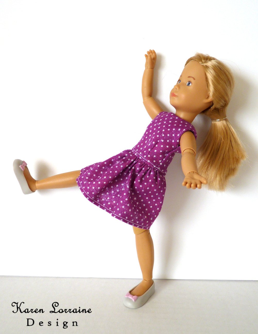 Karen Lorraine Design Kruselings Melrose Dress for 9" Kruselings Dolls Pixie Faire