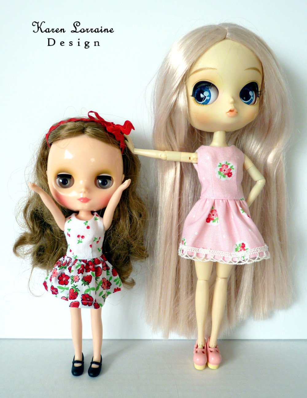 Karen Lorraine Design Blythe/Pullip Melrose Dress for Middie Blythe and Pullip Dal Dolls Pixie Faire