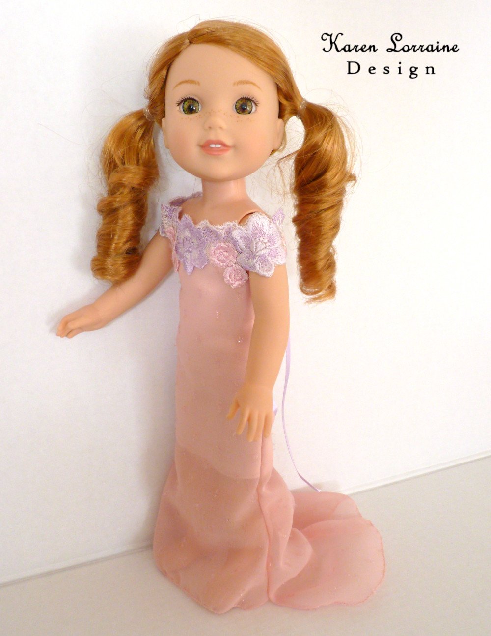 Karen Lorraine Design WellieWishers Iris Dress 13-14.5 Inch Doll Clothes Pattern Pixie Faire