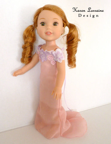 Karen Lorraine Design WellieWishers Iris Dress 13-14.5 Inch Doll Clothes Pattern Pixie Faire