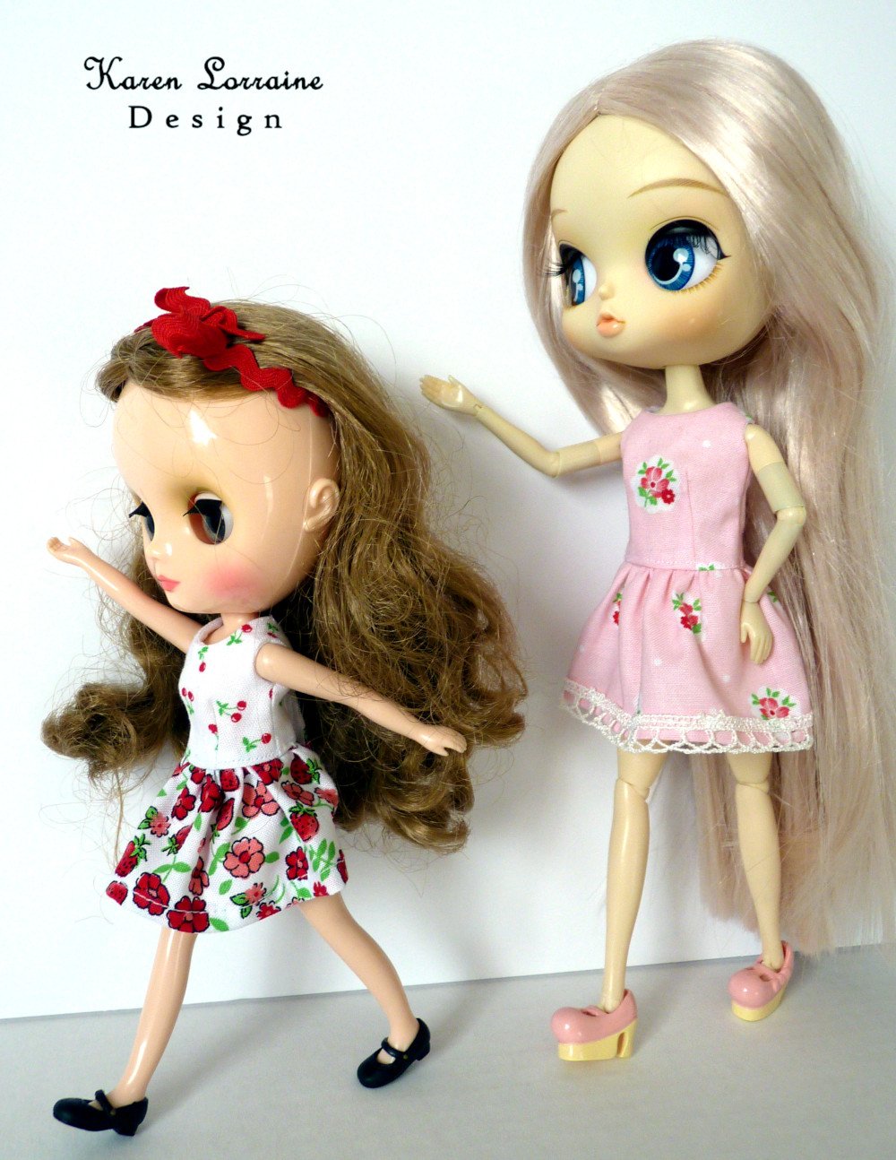 Karen Lorraine Design Blythe/Pullip Melrose Dress for Middie Blythe and Pullip Dal Dolls Pixie Faire