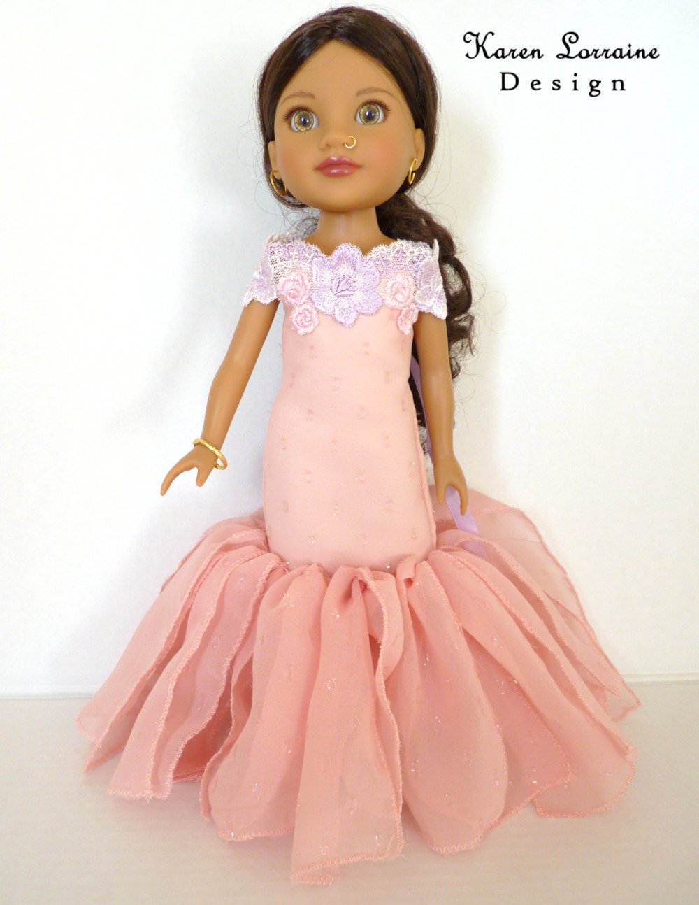 Karen Lorraine Design WellieWishers Iris Dress 13-14.5 Inch Doll Clothes Pattern Pixie Faire