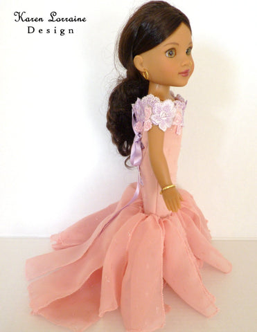 Karen Lorraine Design WellieWishers Iris Dress 13-14.5 Inch Doll Clothes Pattern Pixie Faire