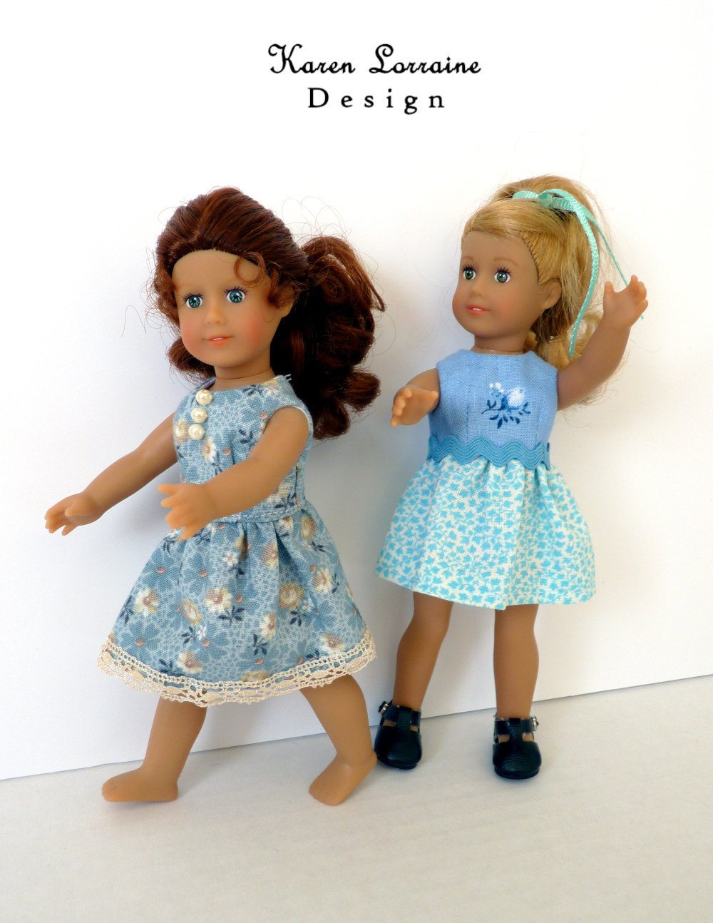 Karen Lorraine Design Mini Melrose Dress for 6" Mini Dolls Pixie Faire