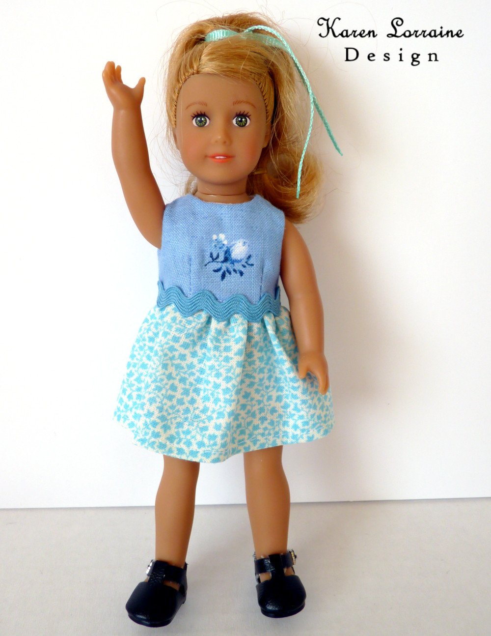 Karen Lorraine Design Mini Melrose Dress for 6" Mini Dolls Pixie Faire