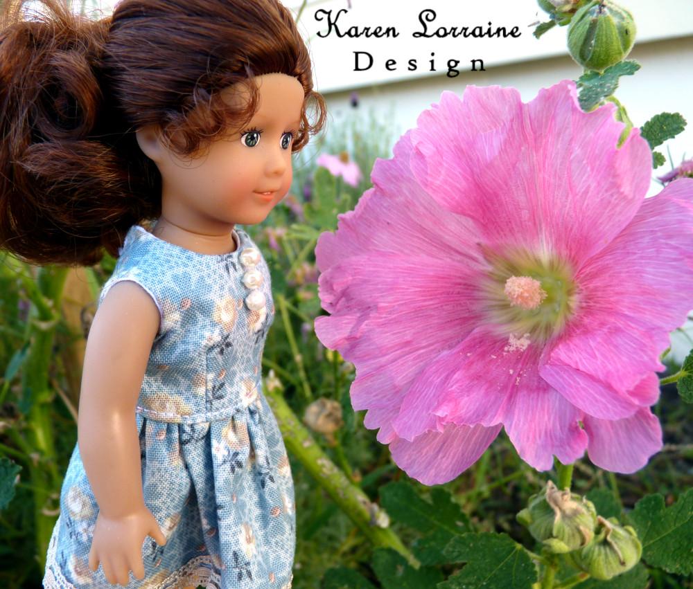 Karen Lorraine Design Mini Melrose Dress for 6" Mini Dolls Pixie Faire