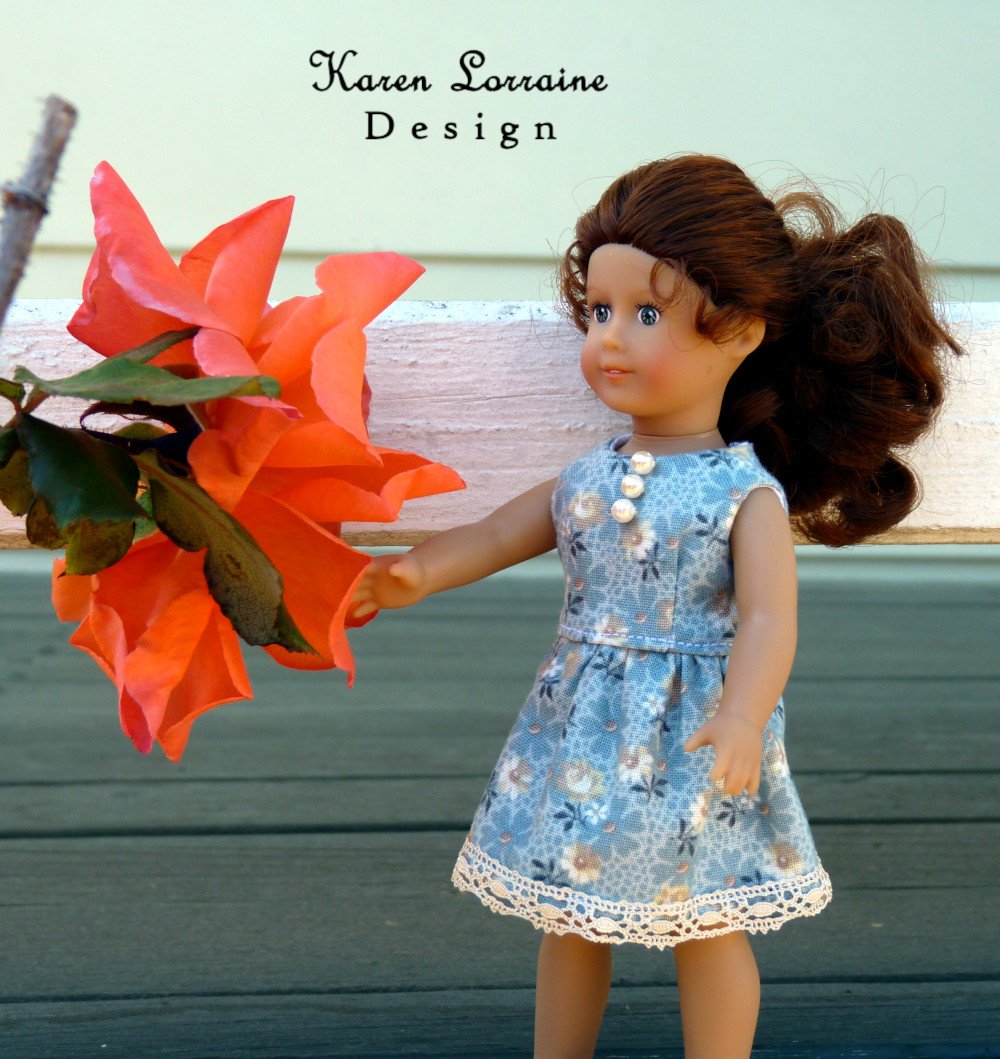 Karen Lorraine Design Mini Melrose Dress for 6" Mini Dolls Pixie Faire
