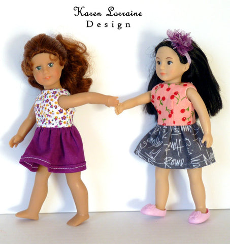 Karen Lorraine Design Mini Melrose Dress for 6" Mini Dolls Pixie Faire