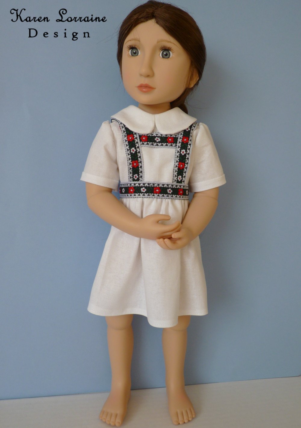 Karen Lorraine Design A Girl For All Time Tyrol 16" Doll Clothes Pattern For A Girl For All Time Dolls Pixie Faire