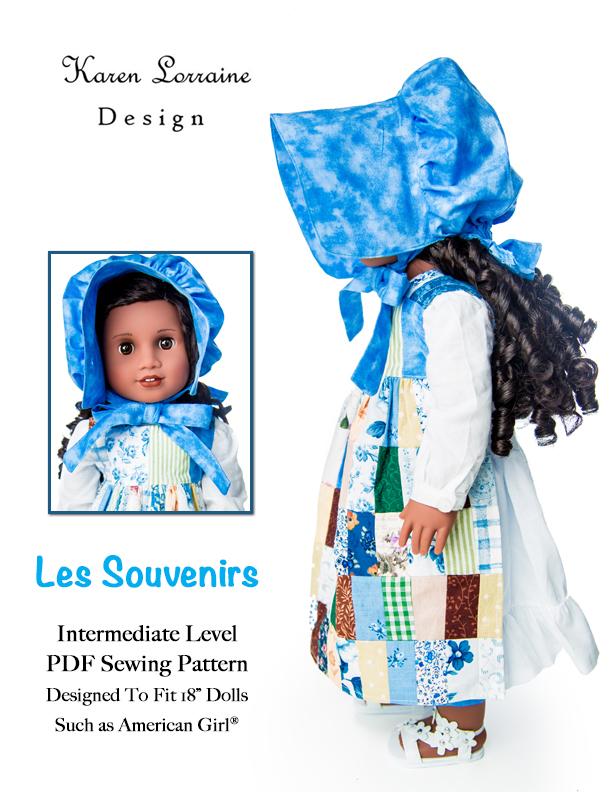 Karen Lorraine Design 18 Inch Historical Les Souvenirs 18" Doll Clothes Pattern Pixie Faire