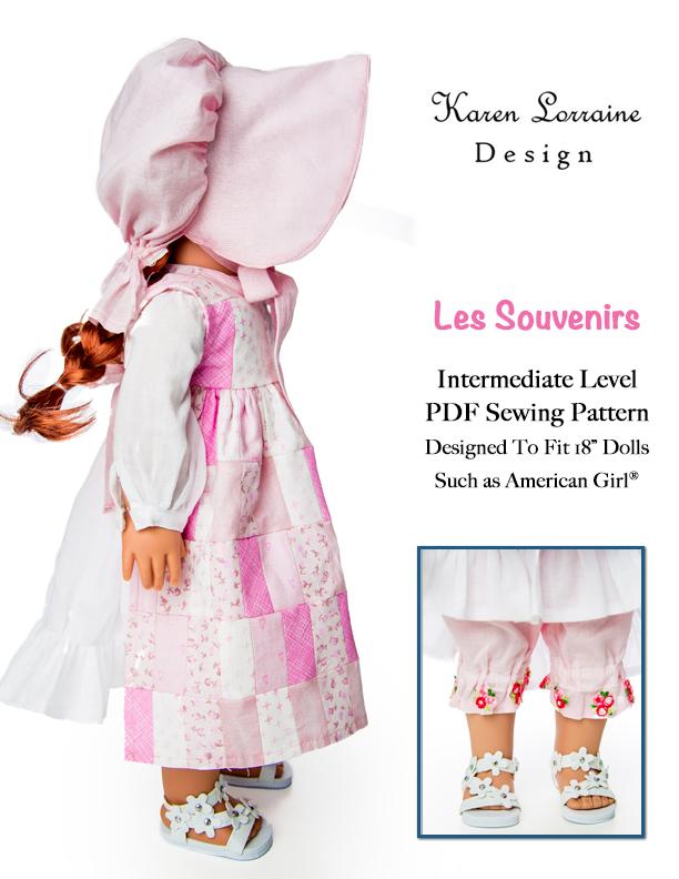 Karen Lorraine Design Les Souvenirs Doll Clothes Pattern for 18