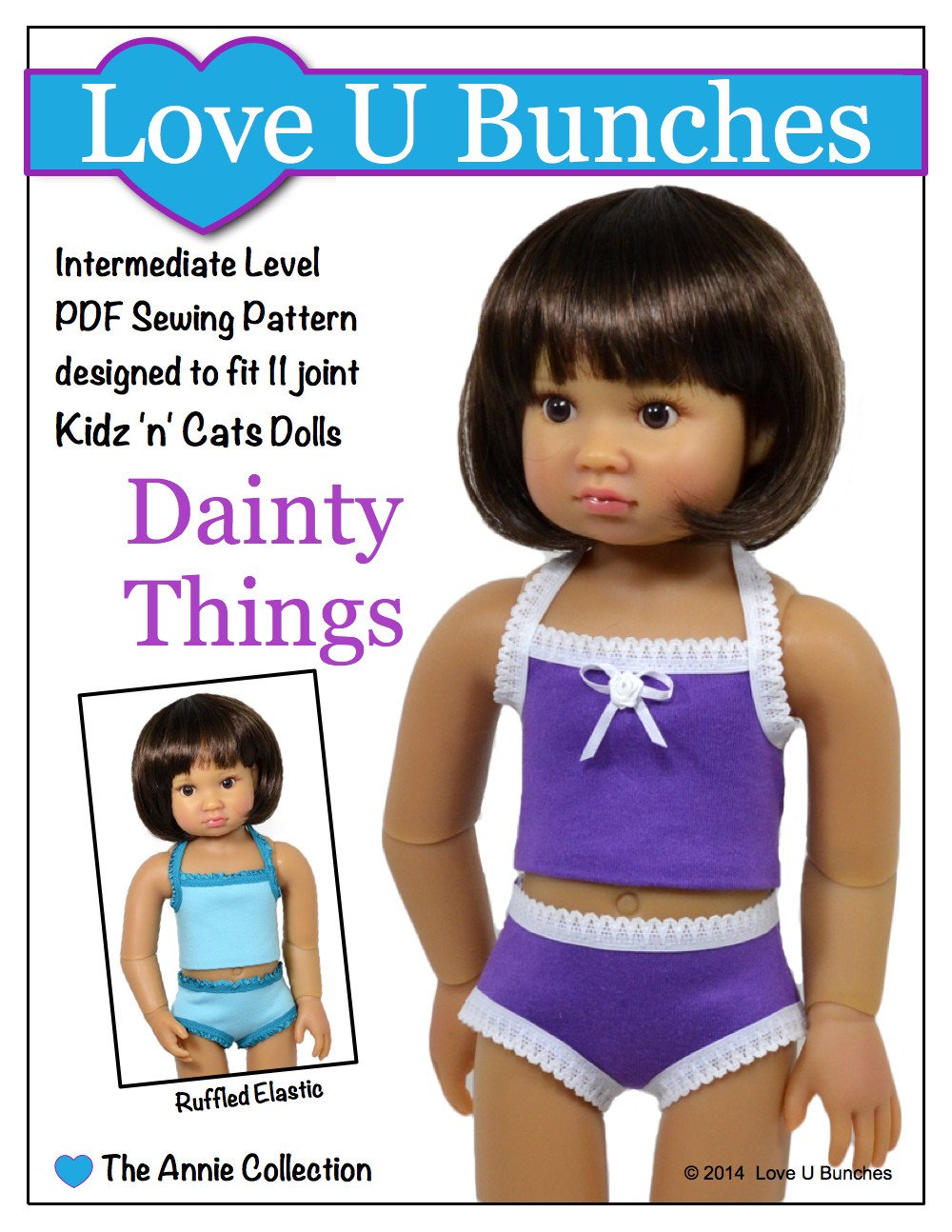 Love U Bunches Kidz n Cats Dainty Things Pattern for Kidz 'n' Cats Dolls Pixie Faire