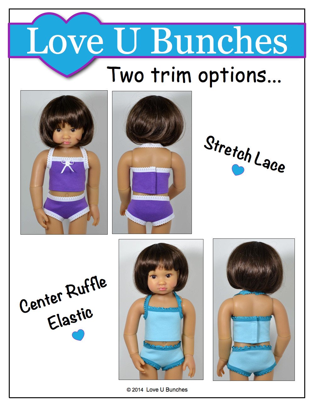 Love U Bunches Kidz n Cats Dainty Things Pattern for Kidz 'n' Cats Dolls Pixie Faire