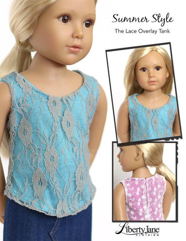 Liberty Jane Kidz n Cats Lace Overlay Tank Top Pattern For Kidz N Cats Dolls Pixie Faire