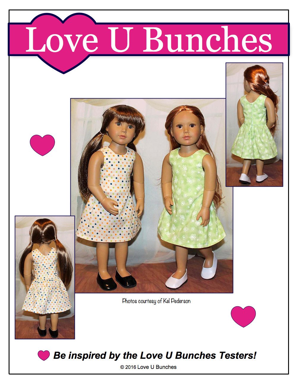 Love U Bunches Kidz n Cats Polka Dot Party Dress for Kidz N Cats Dolls Pixie Faire