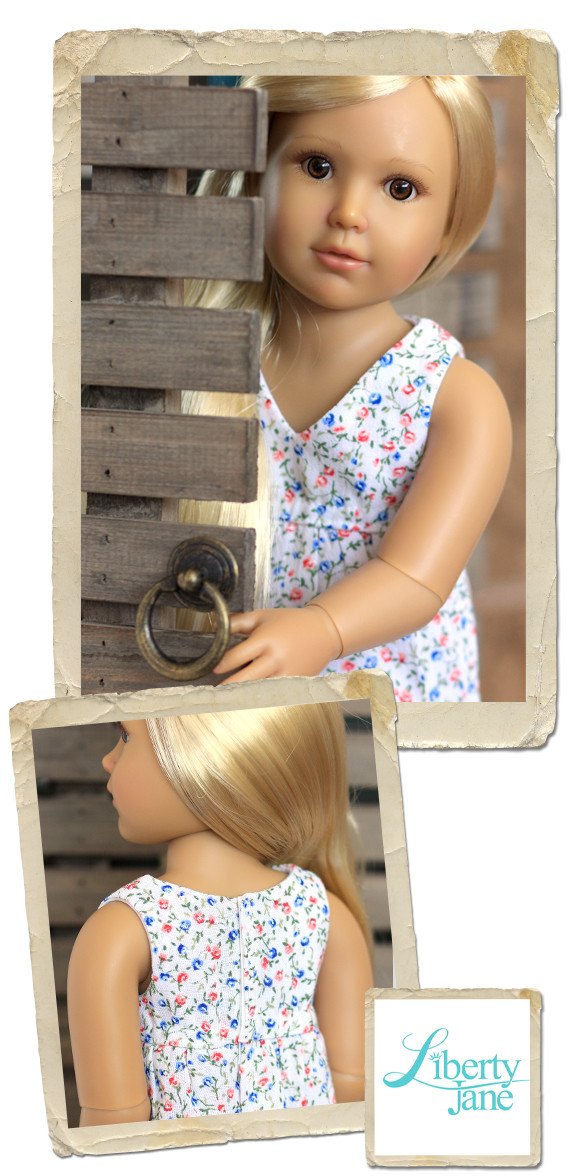 Liberty Jane Kidz n Cats Salina Dress Pattern for Kidz N Cats Dolls Pixie Faire
