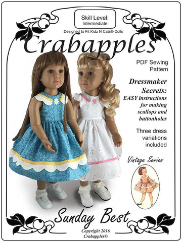 Crabapples Kidz n Cats Sunday Best Pattern for Kidz n Cats Dolls Pixie Faire