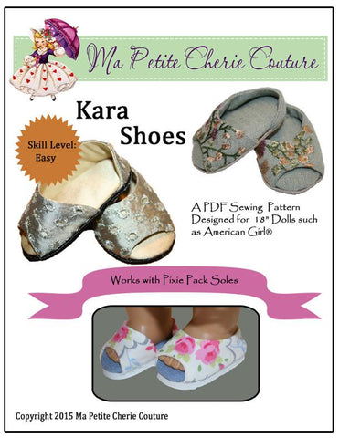 Mon Petite Cherie Couture Shoes Kara Shoes 18" Doll Shoes Pixie Faire