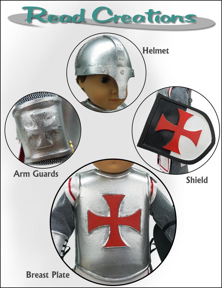 Read Creations 18 Inch Historical Knight's Armor 18" Doll Clothes Pattern Pixie Faire