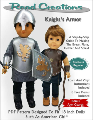 Read Creations 18 Inch Historical Knight's Armor 18" Doll Clothes Pattern Pixie Faire