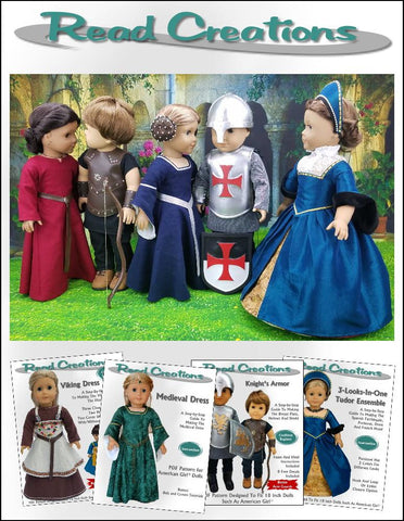 Read Creations 18 Inch Historical Knight's Garment 18" Doll Clothes Pattern Pixie Faire