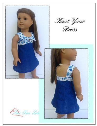 Love From Lola 18 Inch Modern Knot Your Dress 18" Doll Clothes Pattern Pixie Faire