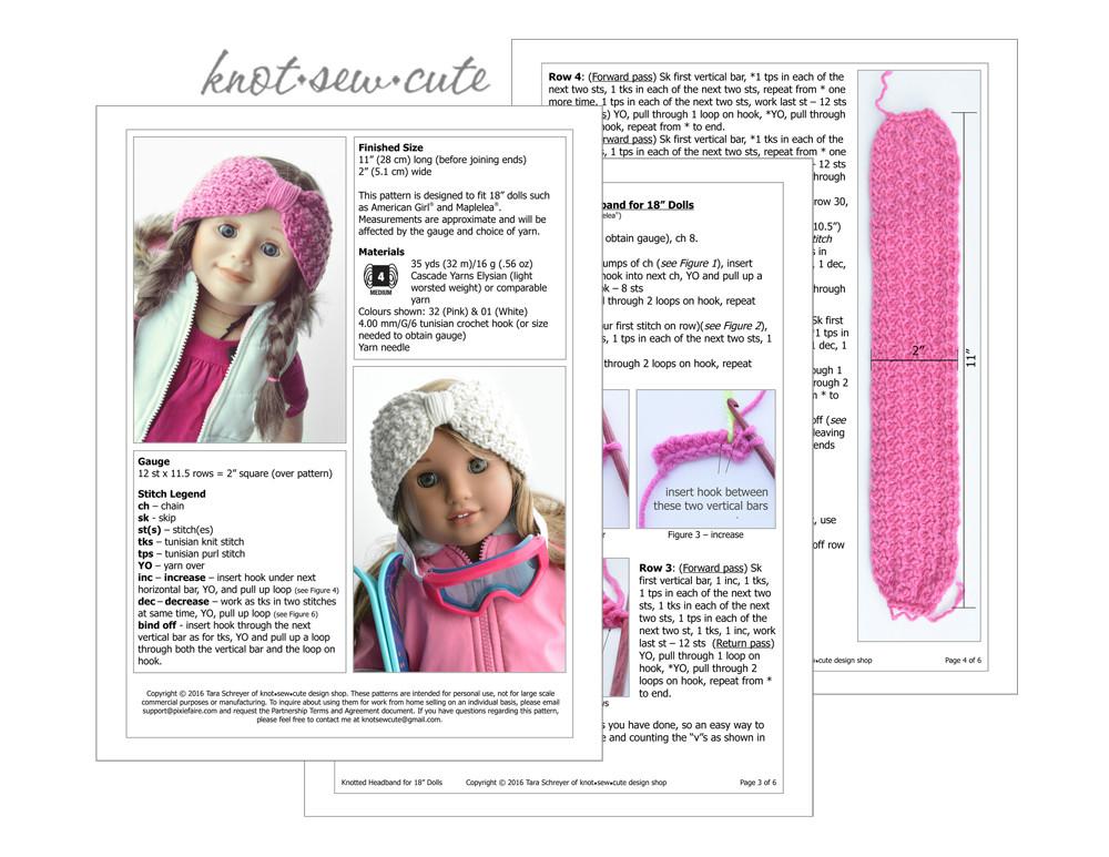 Knot-Sew-Cute Crochet Knotted Headband Crochet Pattern Pixie Faire