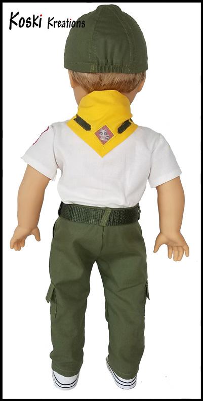 Koski Kreations 18 Inch Modern Boys Club Uniform 18" Doll Clothes Pattern Pixie Faire