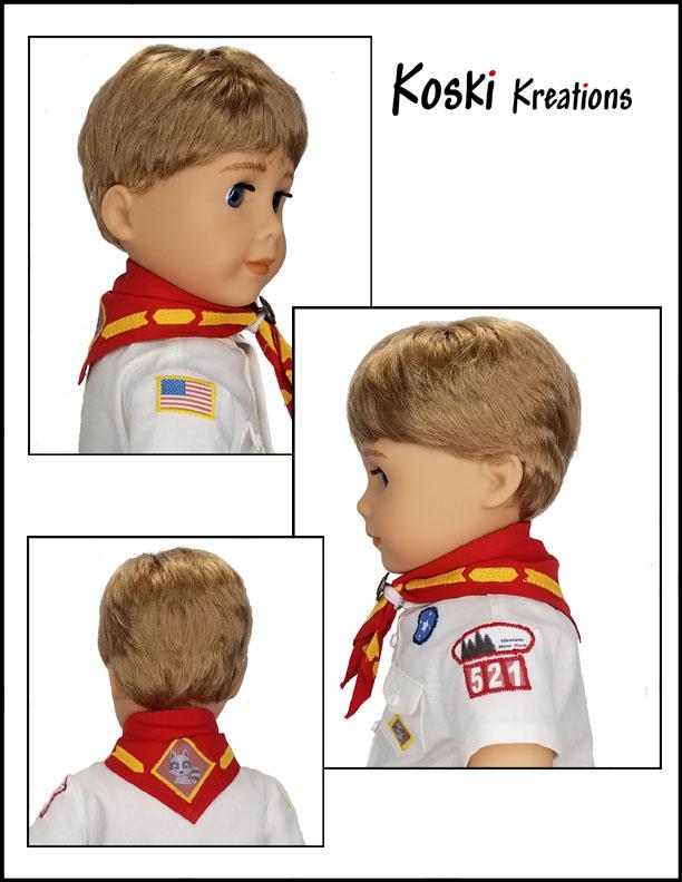 Koski Kreations 18 Inch Modern Boys Club Uniform 18" Doll Clothes Pattern Pixie Faire