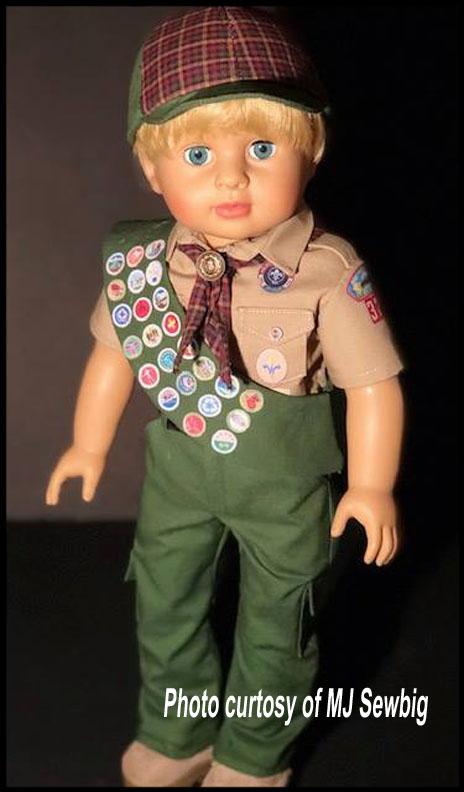 Koski Kreations 18 Inch Modern Boys Club Uniform 18" Doll Clothes Pattern Pixie Faire
