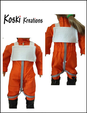 Koski Kreations 18 Inch Modern Galactic Pilot 18" Doll Clothes Pattern Pixie Faire