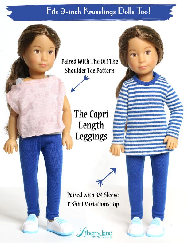 Liberty Jane Barbie Off The Shoulder Tee for 11-1/2” Fashion Dolls Pixie Faire