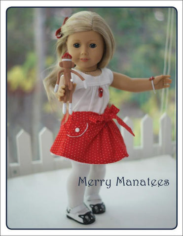 Merry Manatees 18 Inch Modern Life's a Beach Skirt 18" Doll Clothes Pixie Faire