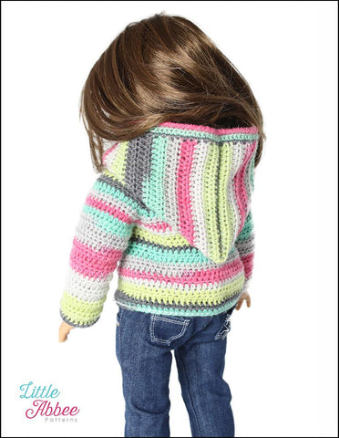 Little Abbee Crochet Autumn Hoodie Crochet Pattern for 18" Dolls Pixie Faire