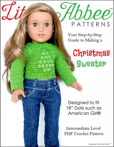 Little Abbee Crochet Christmas Sweater Crochet Pattern Pixie Faire