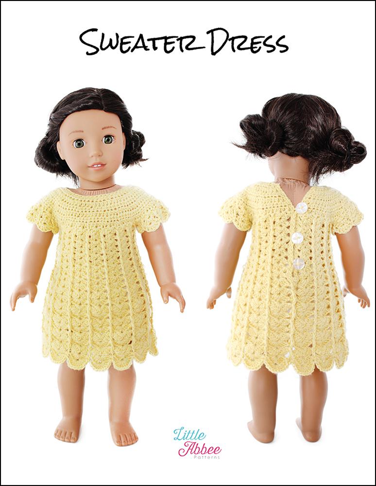 Little Abbee Crochet Sweater Dress Crochet Pattern Pixie Faire