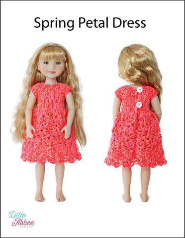 Little Abbee Ruby Red Fashion Friends Spring Petal Dress Crochet Pattern For Ruby Red Fashion Friends Dolls Pixie Faire