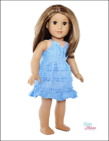 Little Abbee 18 Inch Modern Summer Rain Dress 18" Doll Clothes Pattern Pixie Faire