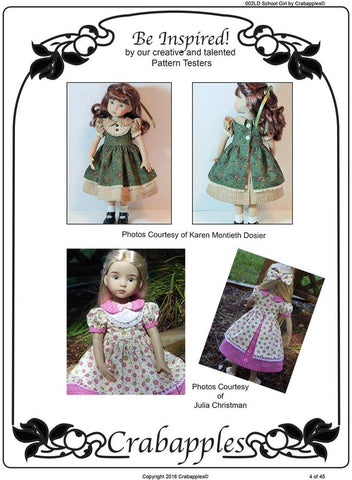 Crabapples Little Darling School Girl Pattern for Little Darling Dolls Pixie Faire