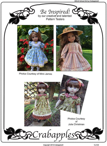 Crabapples Little Darling School Girl Pattern for Little Darling Dolls Pixie Faire
